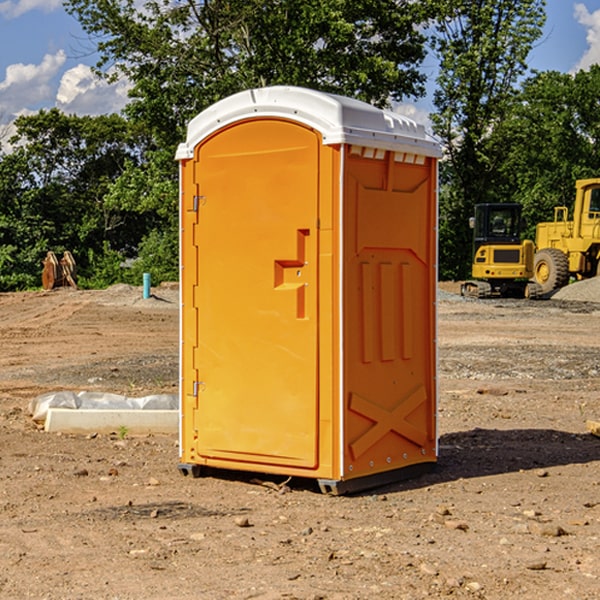 how often are the portable toilets cleaned and serviced during a rental period in Desha County